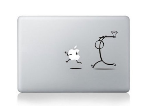 Stick figure giving chase - stick,