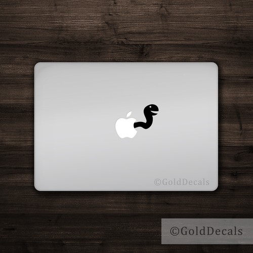 Apple worm mac logo - mac,